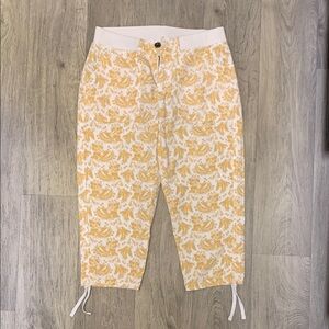 Style & Co. Yellow Floral Capris